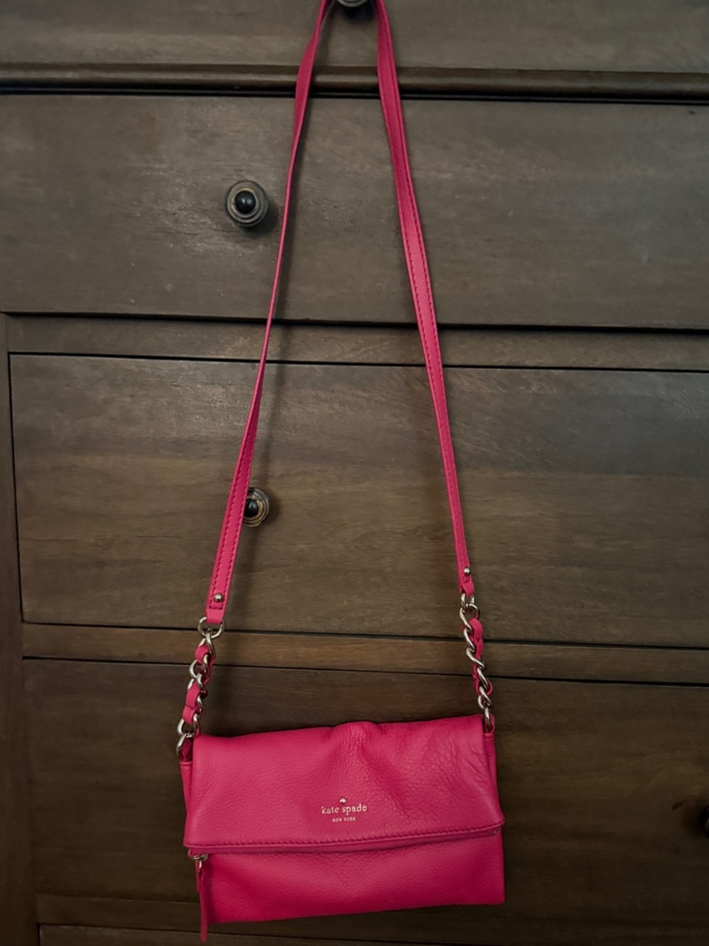kate spade red leather crossbody shoulder bag